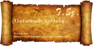 Tiefenbach Szilvia névjegykártya